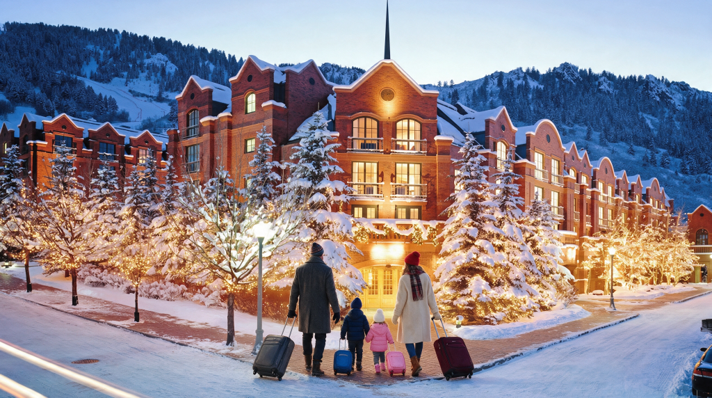 Family at Ski Resort in Colorado